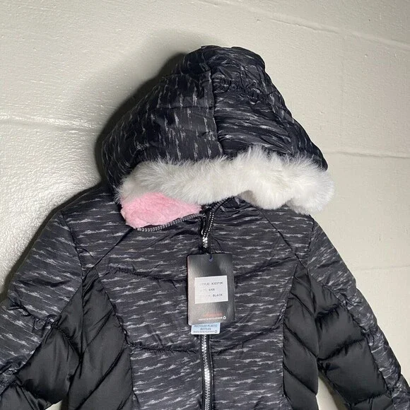 Zero Xposure Youth Girls SZ XS Winter Snowboard Coat Faux Fur Trim Pink Lined - Picture 5 of 10